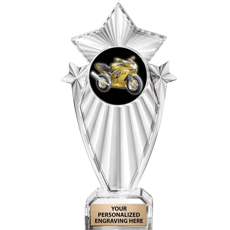 8"CLEAR STARGRAM ICICLE TROPHY