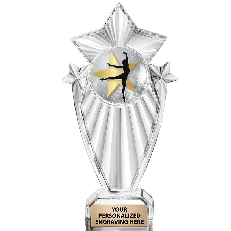 8"CLEAR STARGRAM ICICLE TROPHY