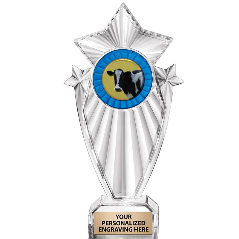 8"CLEAR STARGRAM ICICLE TROPHY