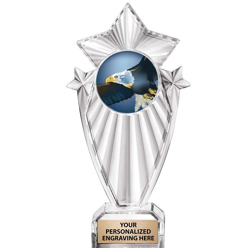 8"CLEAR STARGRAM ICICLE TROPHY