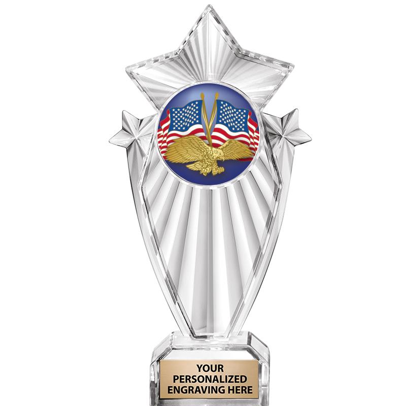 8"CLEAR STARGRAM ICICLE TROPHY