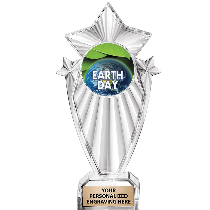 8"CLEAR STARGRAM ICICLE TROPHY