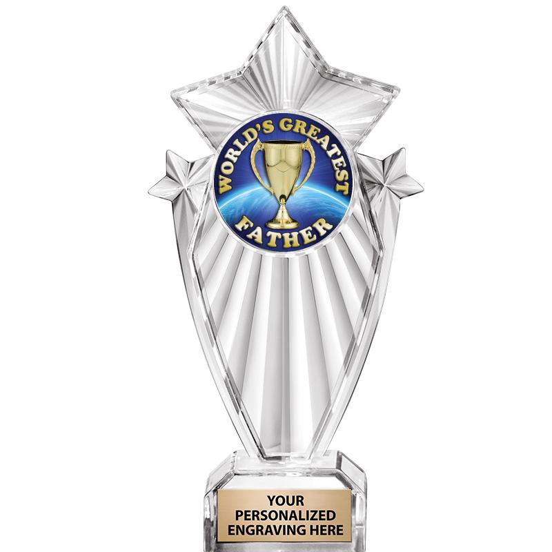 8"CLEAR STARGRAM ICICLE TROPHY