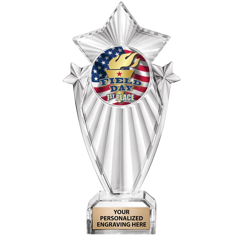 8"CLEAR STARGRAM ICICLE TROPHY