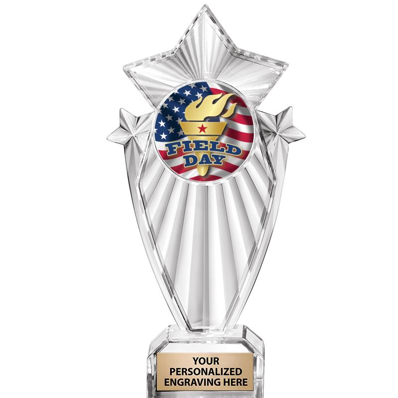 8"CLEAR STARGRAM ICICLE TROPHY