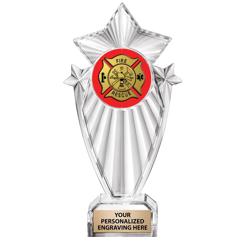 8"CLEAR STARGRAM ICICLE TROPHY