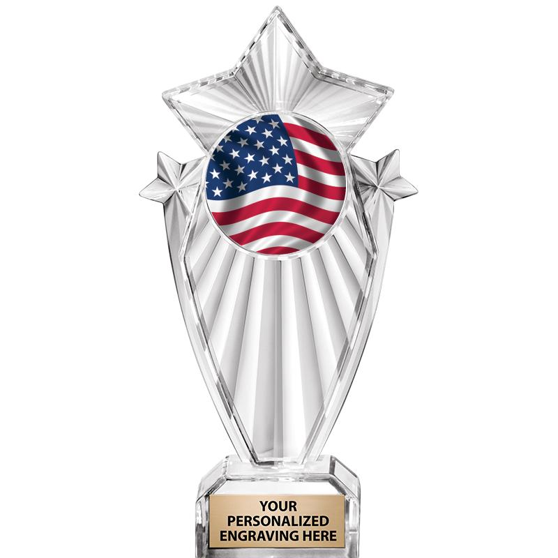 8"CLEAR STARGRAM ICICLE TROPHY