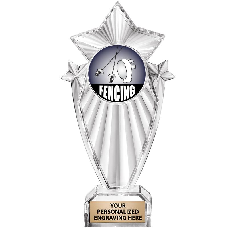 8"CLEAR STARGRAM ICICLE TROPHY