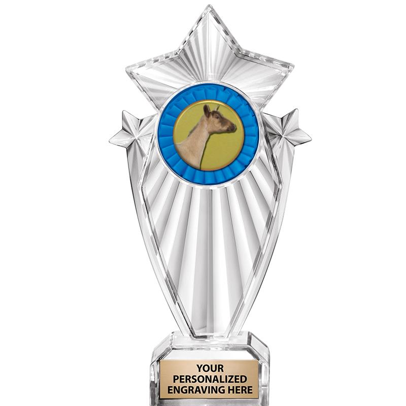 8"CLEAR STARGRAM ICICLE TROPHY