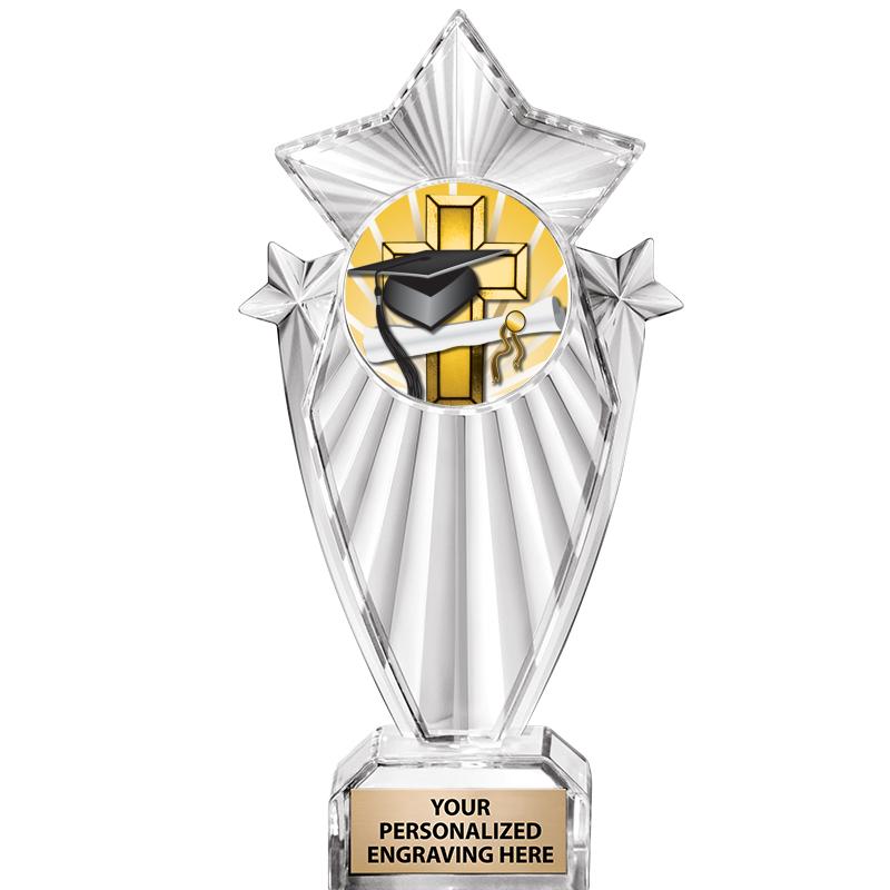 8"CLEAR STARGRAM ICICLE TROPHY