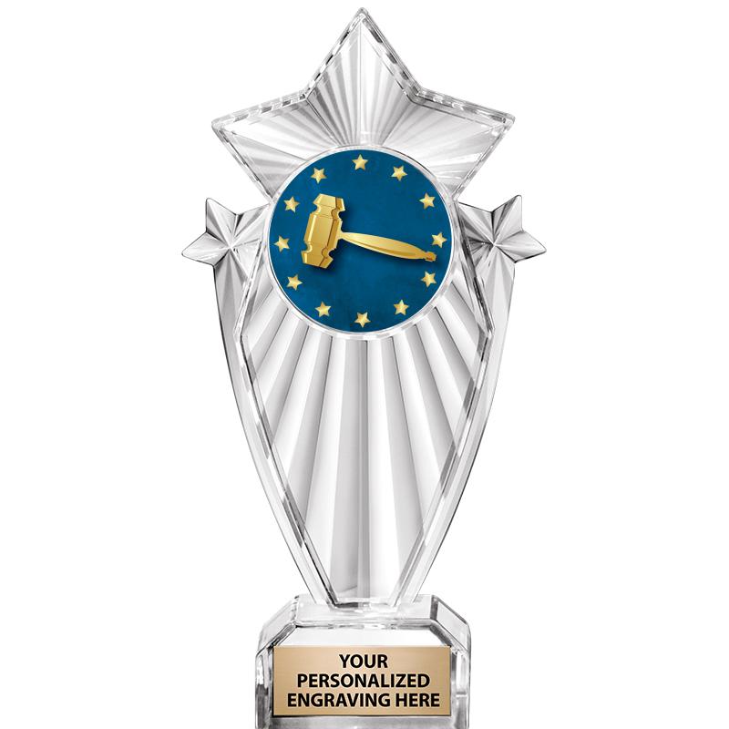 8"CLEAR STARGRAM ICICLE TROPHY