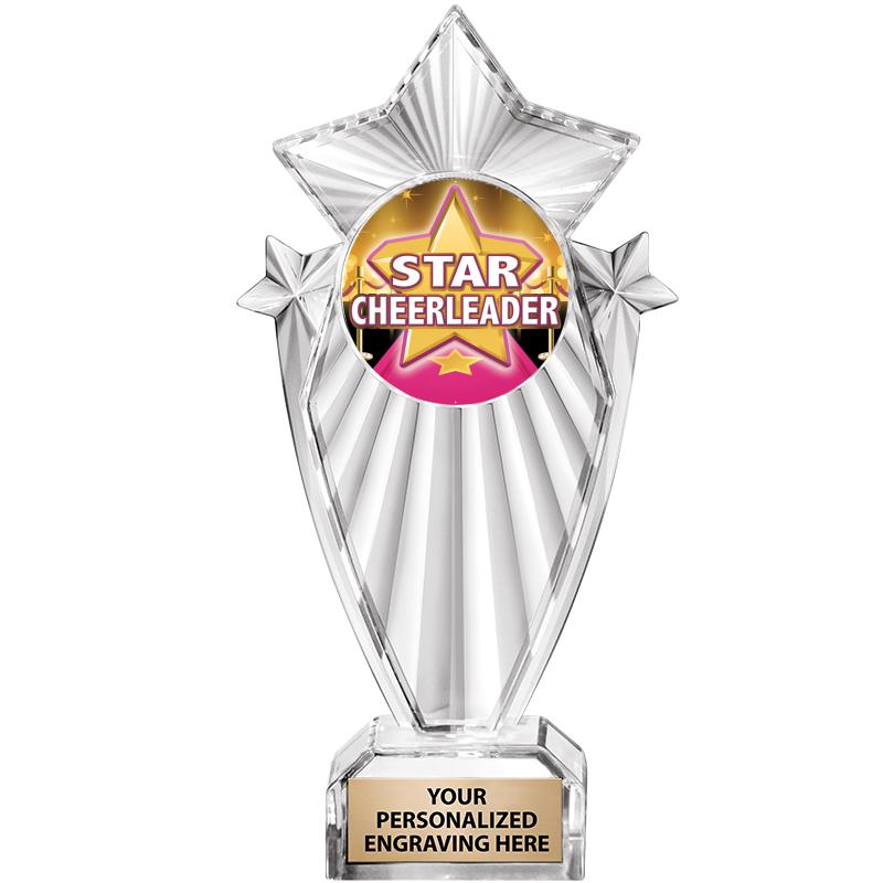 8"CLEAR STARGRAM ICICLE TROPHY