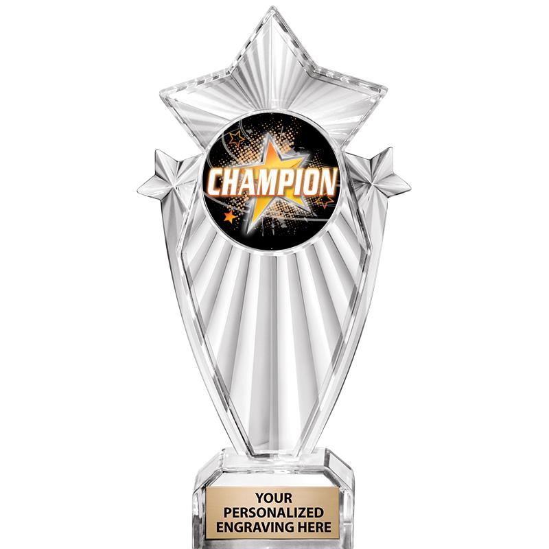 8"CLEAR STARGRAM ICICLE TROPHY