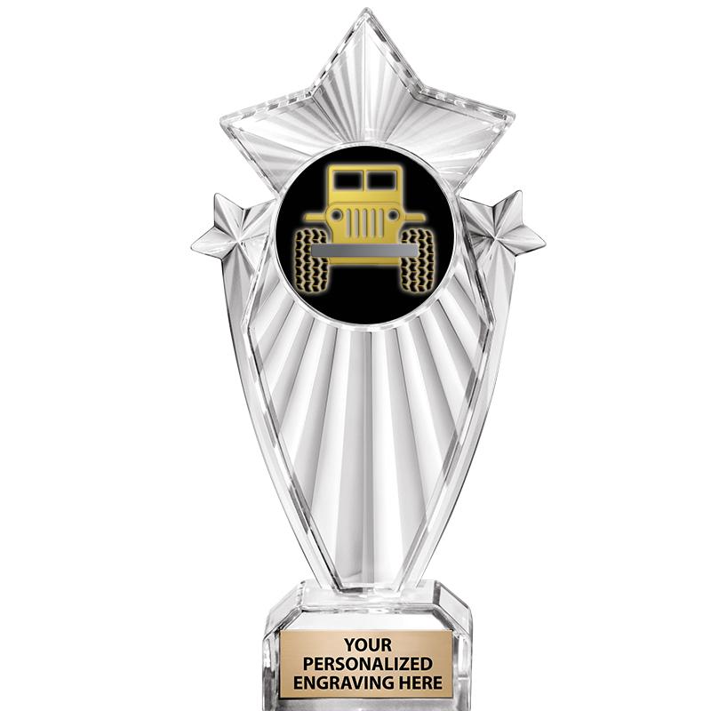 8"CLEAR STARGRAM ICICLE TROPHY