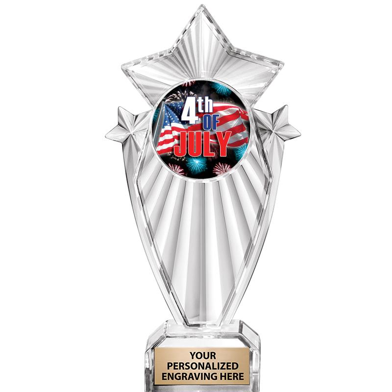 8"CLEAR STARGRAM ICICLE TROPHY