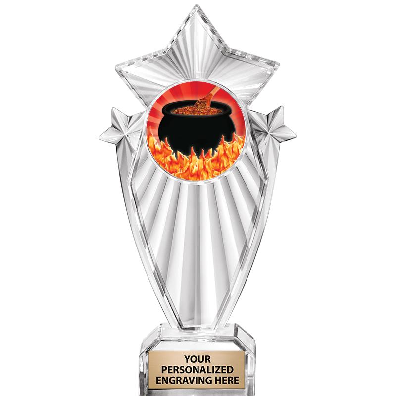 8"CLEAR STARGRAM ICICLE TROPHY