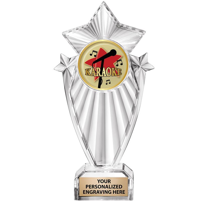 8"CLEAR STARGRAM ICICLE TROPHY