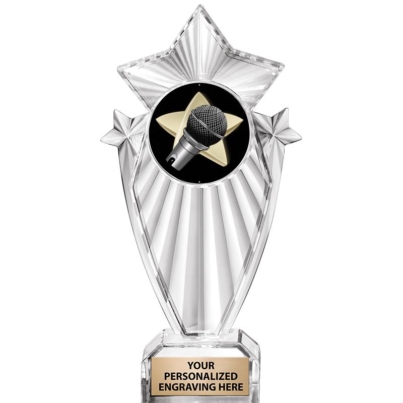 8"CLEAR STARGRAM ICICLE TROPHY