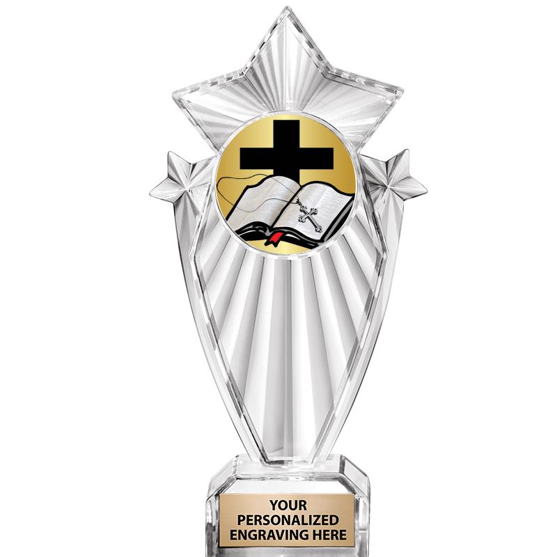 8"CLEAR STARGRAM ICICLE TROPHY