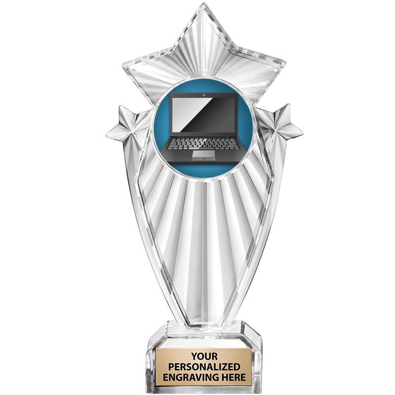 8"CLEAR STARGRAM ICICLE TROPHY