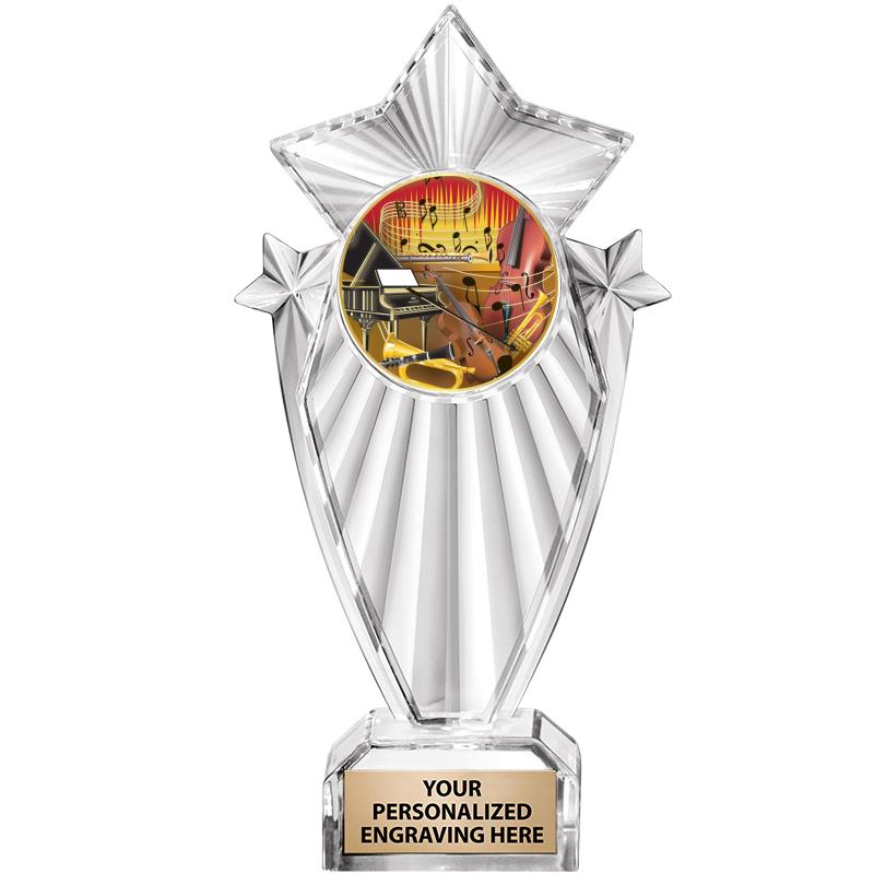 8"CLEAR STARGRAM ICICLE TROPHY