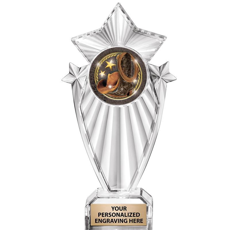 8"CLEAR STARGRAM ICICLE TROPHY