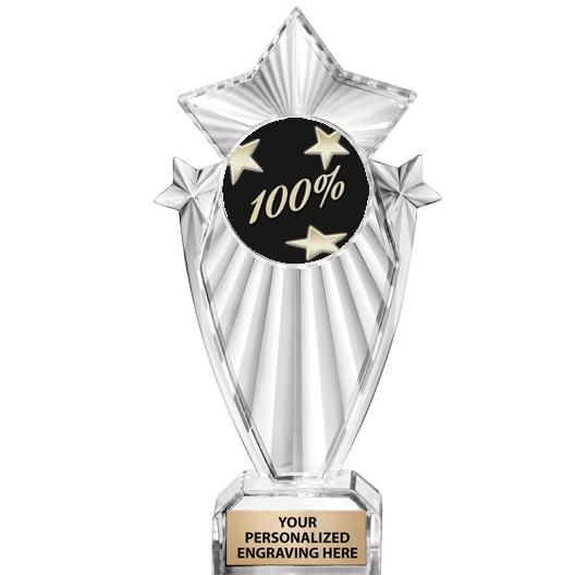 8"CLEAR STARGRAM ICICLE TROPHY