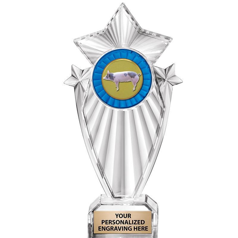 8"CLEAR STARGRAM ICICLE TROPHY