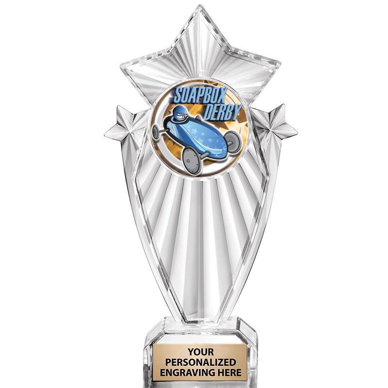 8"CLEAR STARGRAM ICICLE TROPHY