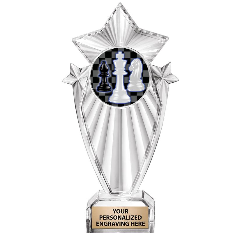 8"CLEAR STARGRAM ICICLE TROPHY