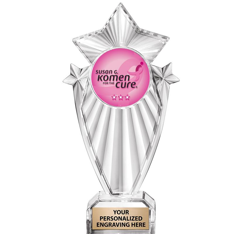 8"CLEAR STARGRAM ICICLE TROPHY