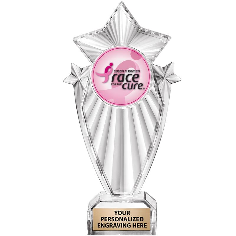 8"CLEAR STARGRAM ICICLE TROPHY