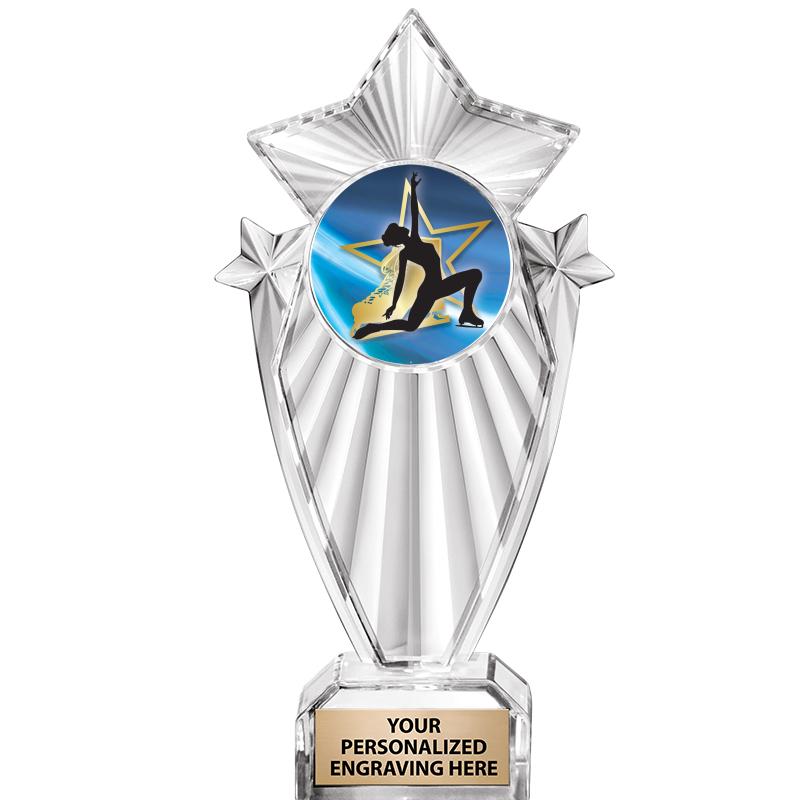 8"CLEAR STARGRAM ICICLE TROPHY