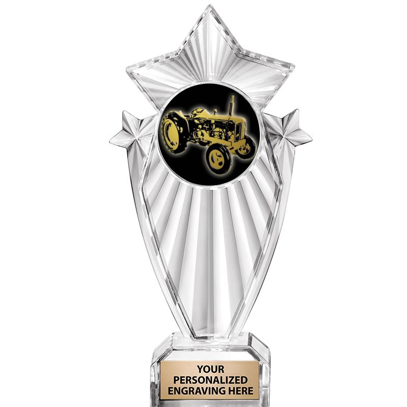 8"CLEAR STARGRAM ICICLE TROPHY