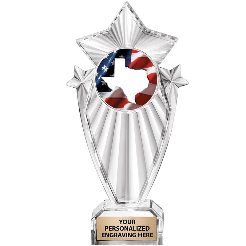 8"CLEAR STARGRAM ICICLE TROPHY