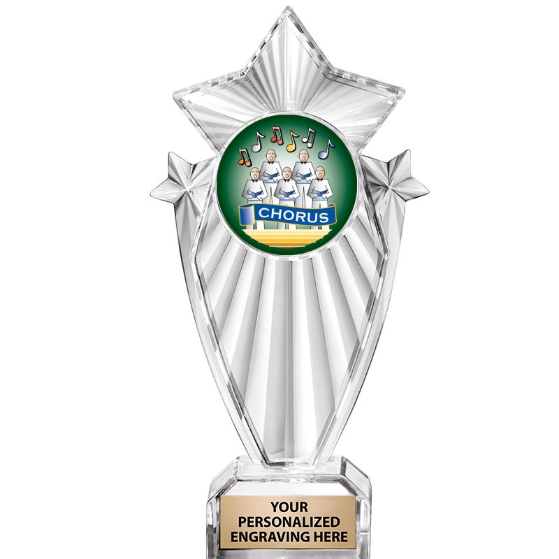 8"CLEAR STARGRAM ICICLE TROPHY