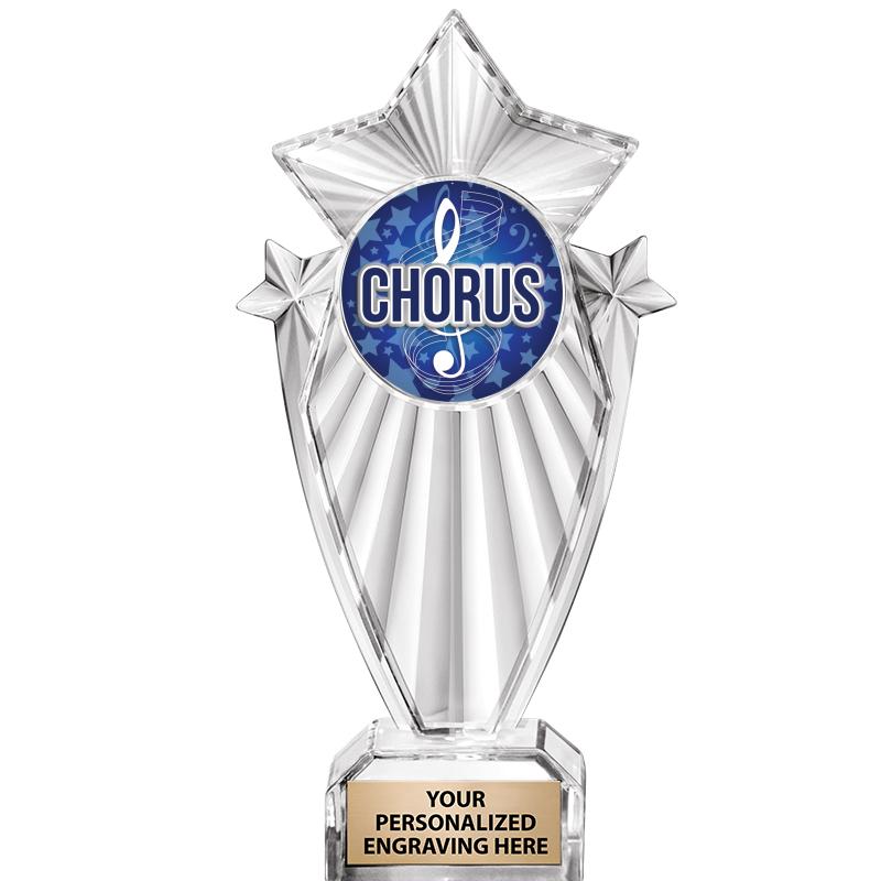 8"CLEAR STARGRAM ICICLE TROPHY