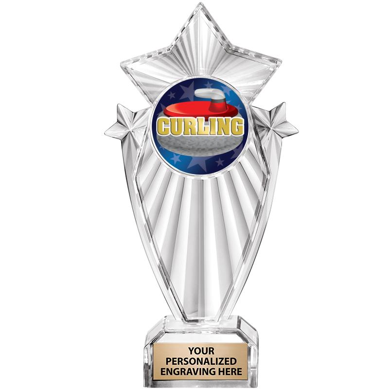 8"CLEAR STARGRAM ICICLE TROPHY