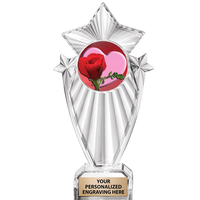 8"CLEAR STARGRAM ICICLE TROPHY