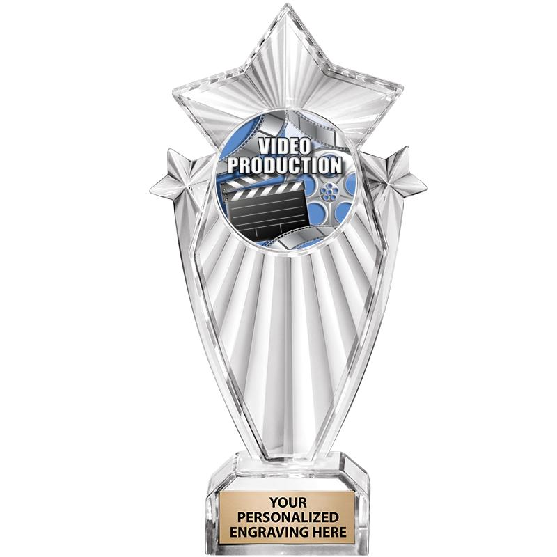 8"CLEAR STARGRAM ICICLE TROPHY