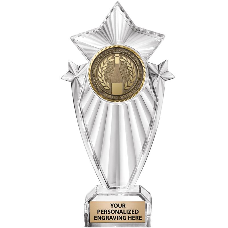 8"CLEAR STARGRAM ICICLE TROPHY
