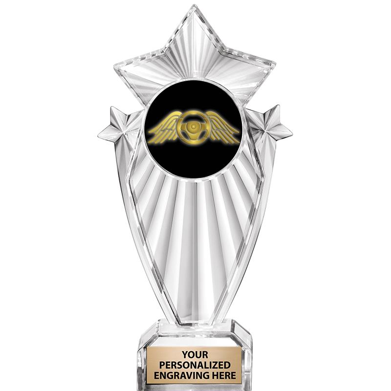 8"CLEAR STARGRAM ICICLE TROPHY