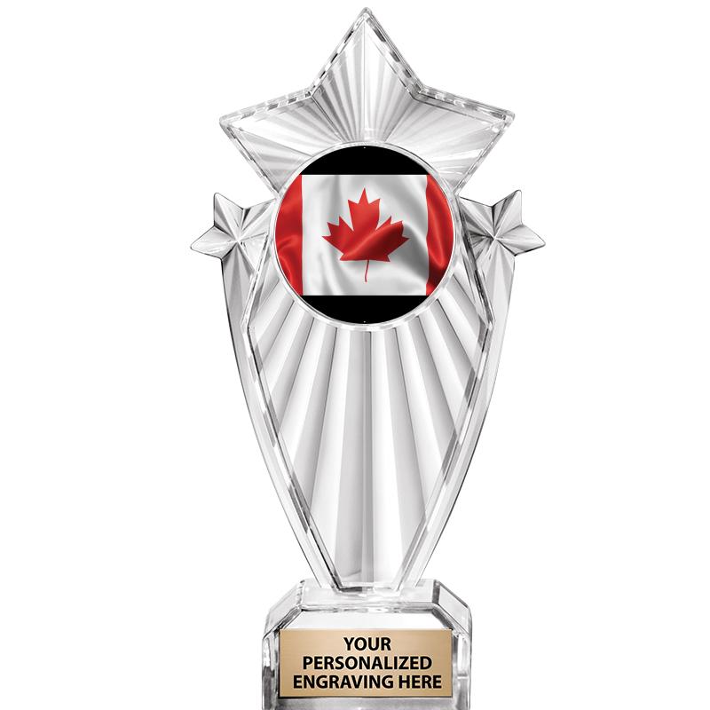 8"CLEAR STARGRAM ICICLE TROPHY