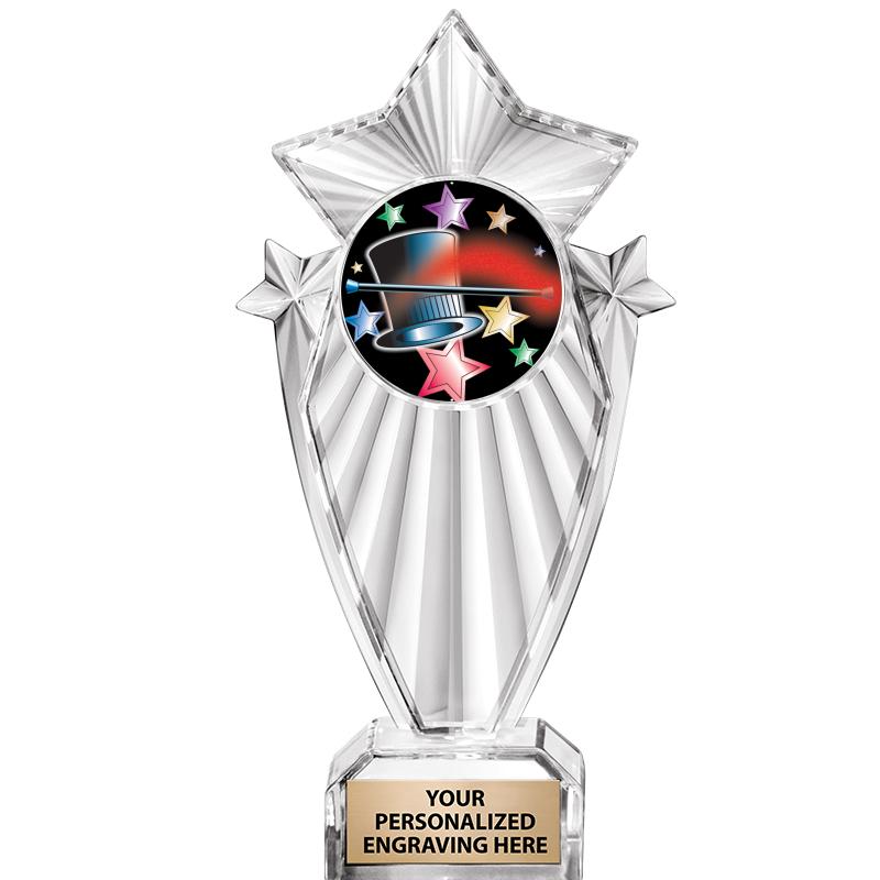 8"CLEAR STARGRAM ICICLE TROPHY