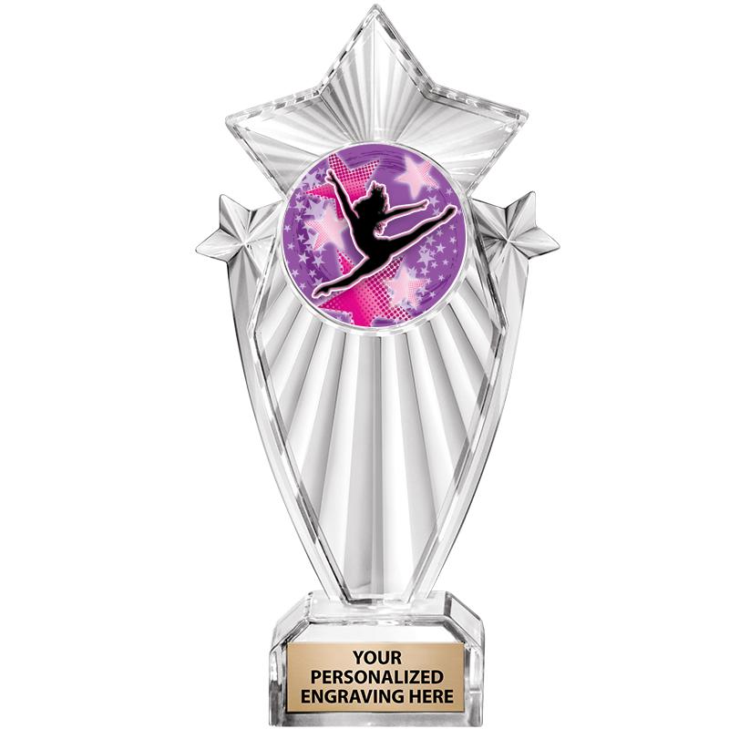 8"CLEAR STARGRAM ICICLE TROPHY