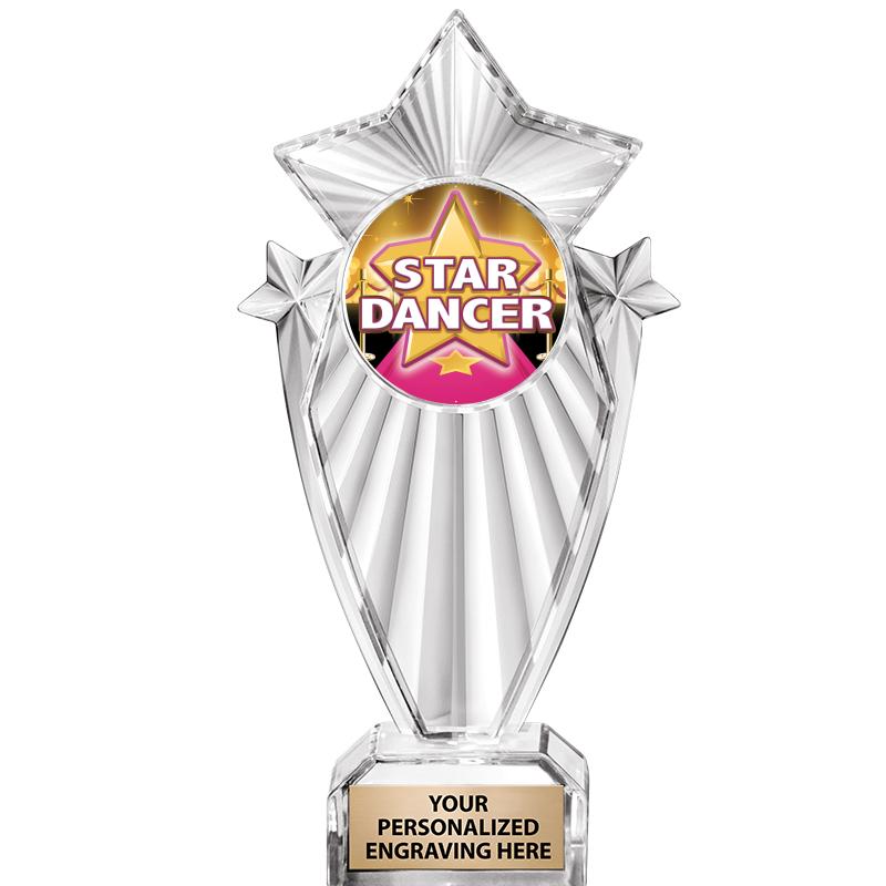 8"CLEAR STARGRAM ICICLE TROPHY