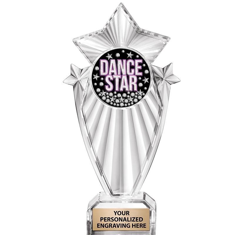 8"CLEAR STARGRAM ICICLE TROPHY