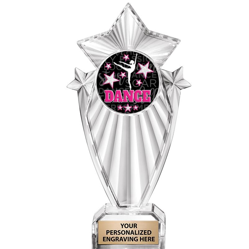 8"CLEAR STARGRAM ICICLE TROPHY