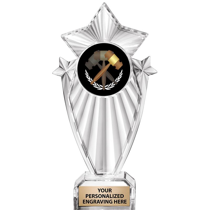 8"CLEAR STARGRAM ICICLE TROPHY