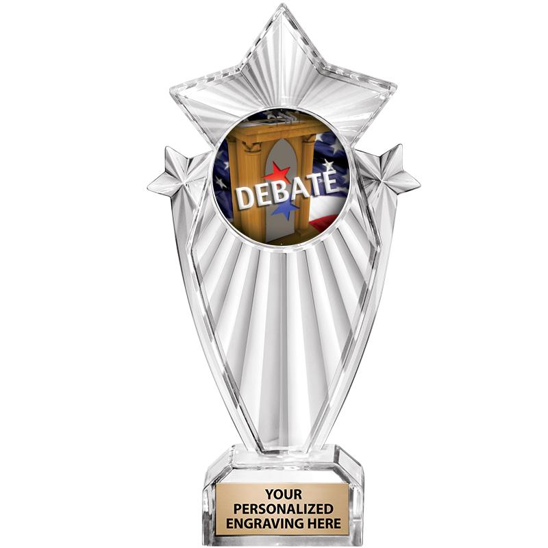 8"CLEAR STARGRAM ICICLE TROPHY